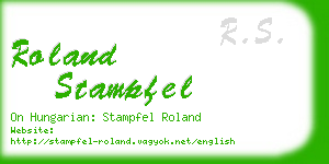 roland stampfel business card